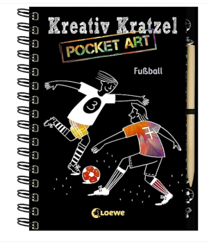 Kreativ-Kratzel Pocket Art: Fußball - Kritz-Kratz-Malbuch für Fußballfans ab 5 Jahre