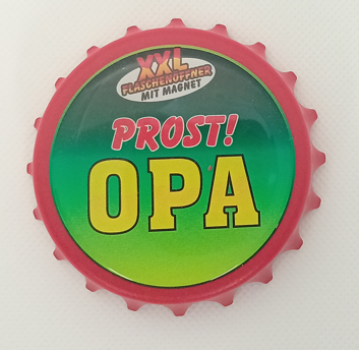 Magnet mit Flaschenöffner 8cm - PROST ! OPA