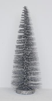 Tannenbäumchen mit Glitter 35cm silber